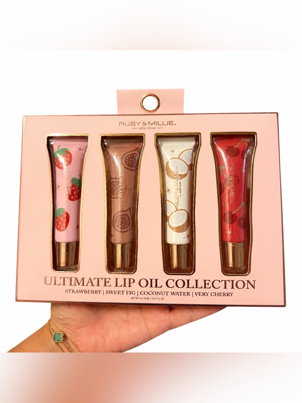 Ruby & Millie Ultimate Lip Oil Collection 4 Pc Gift Set New